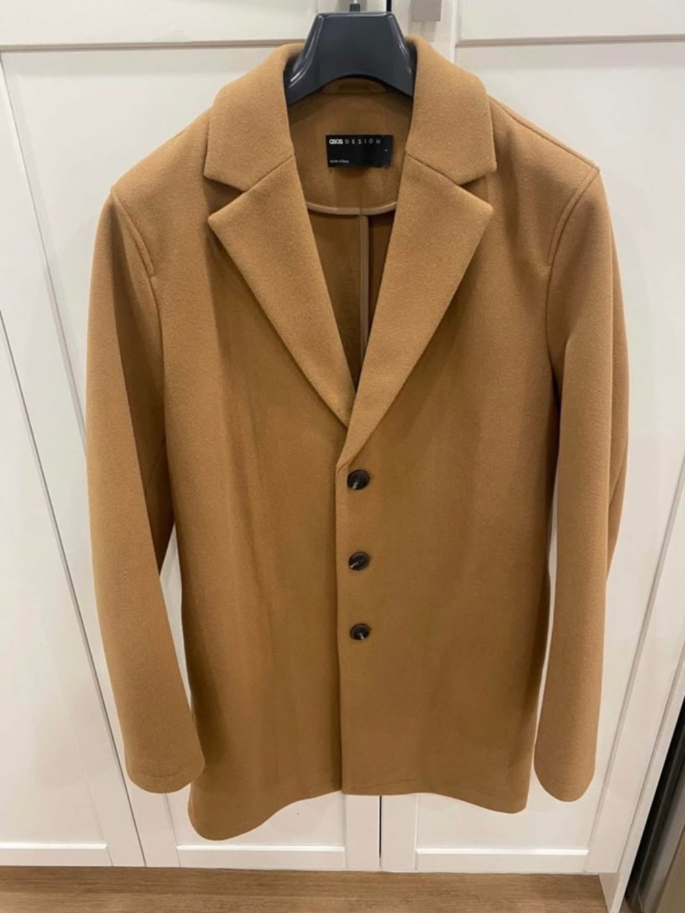 Men's ASOS Camel Single-Breasted Coat